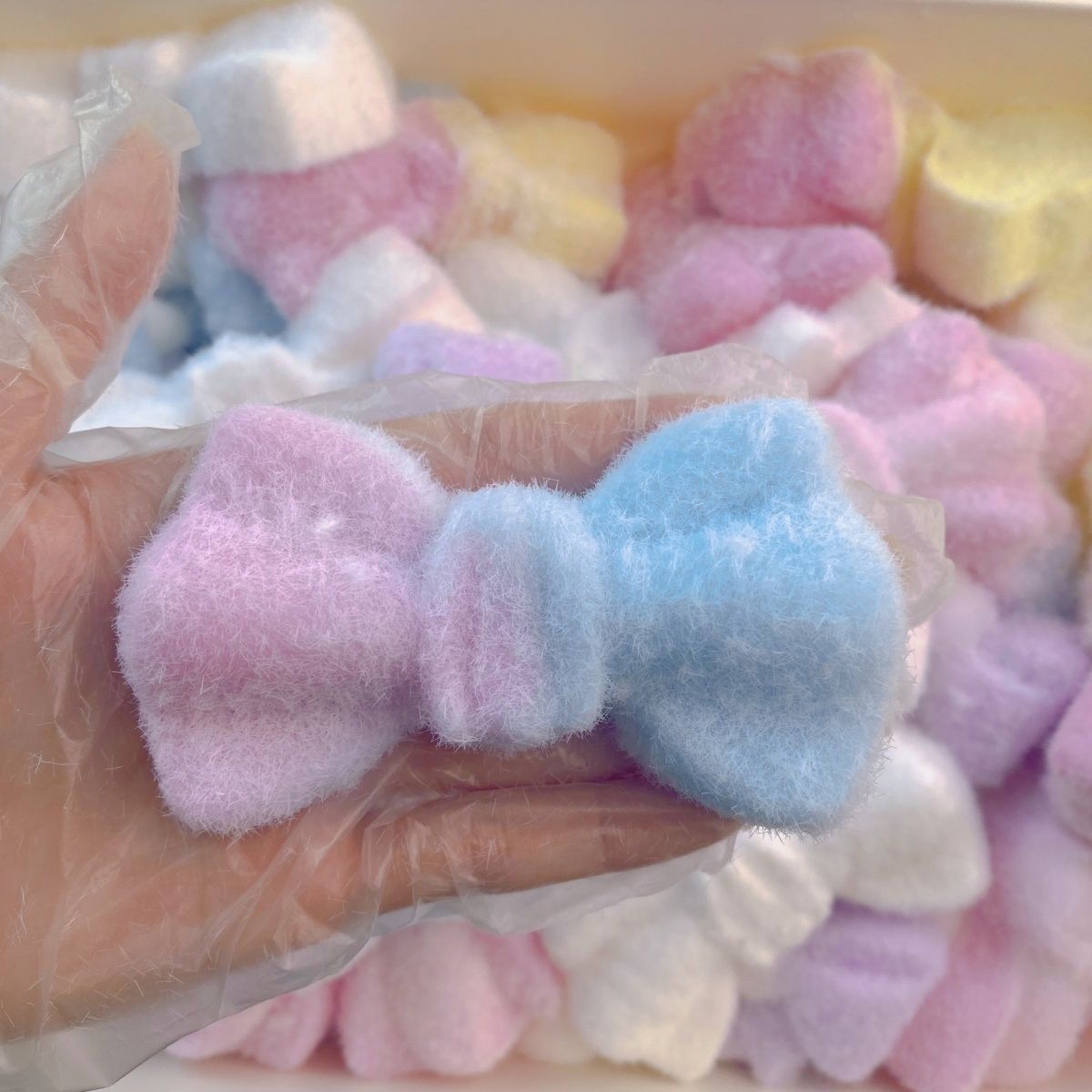 Plush Bow Taba Squishy Toy