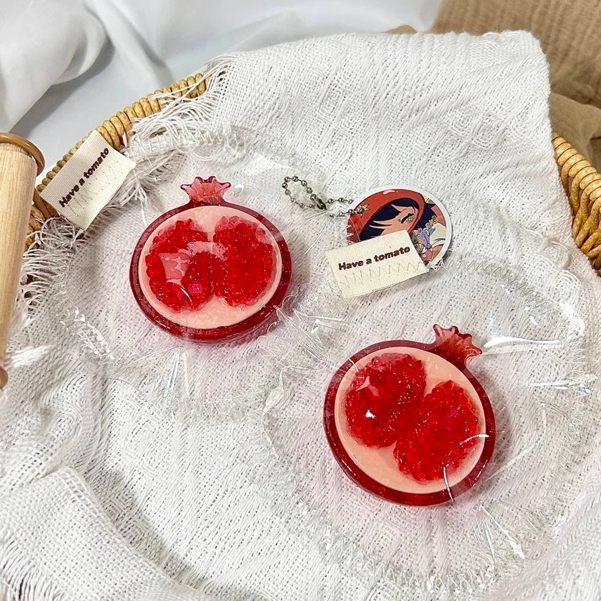 Transparent Pomegranate Taba Squishy Toy