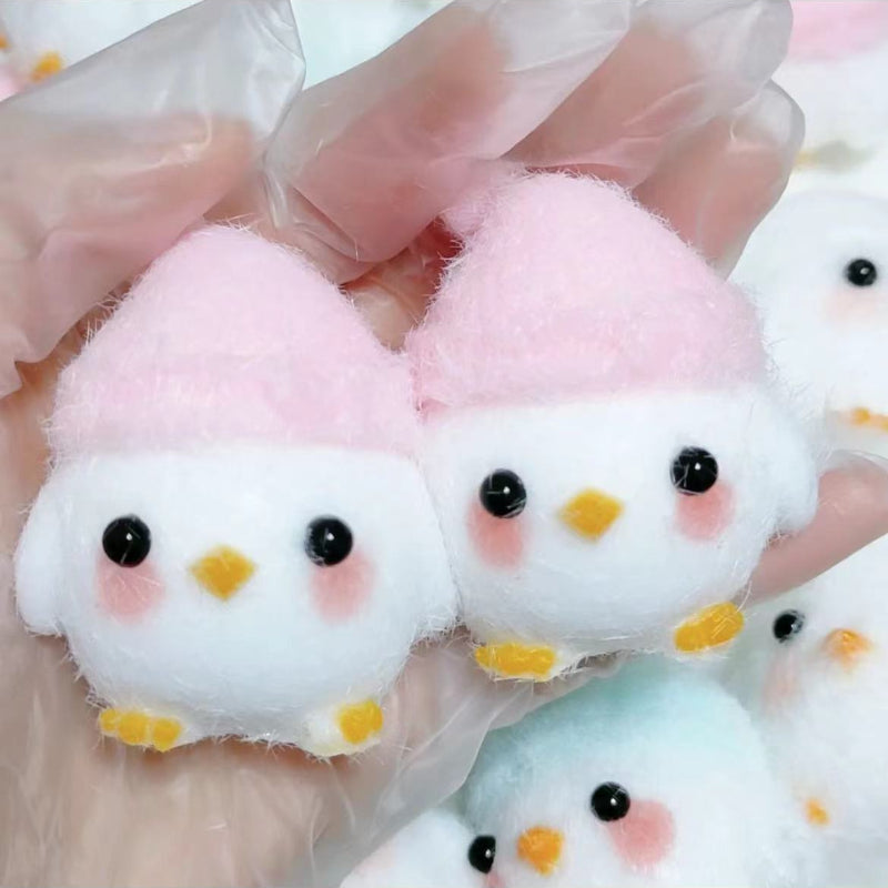Silicone Squishy Chick with Wearing Hat Taba Squishy Toy