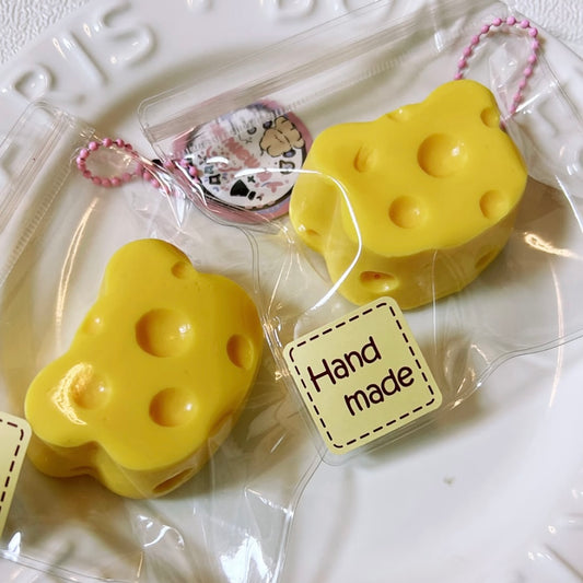 Handmade Bear Shape Cheese Taba Squishy Toy