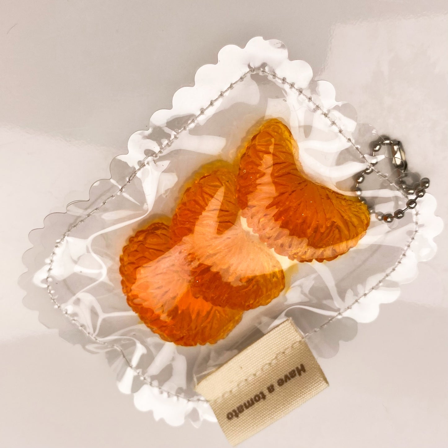 3pcs Handmade Transparent Mini Orange Taba Squishy Toy