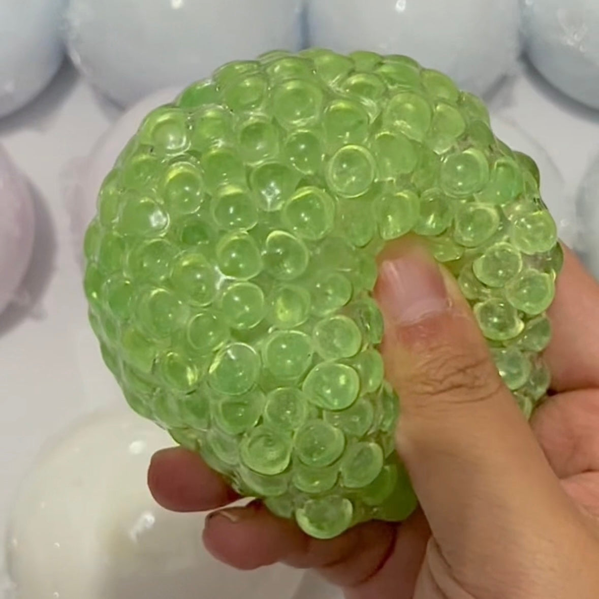 Green Handmade Stress Balls