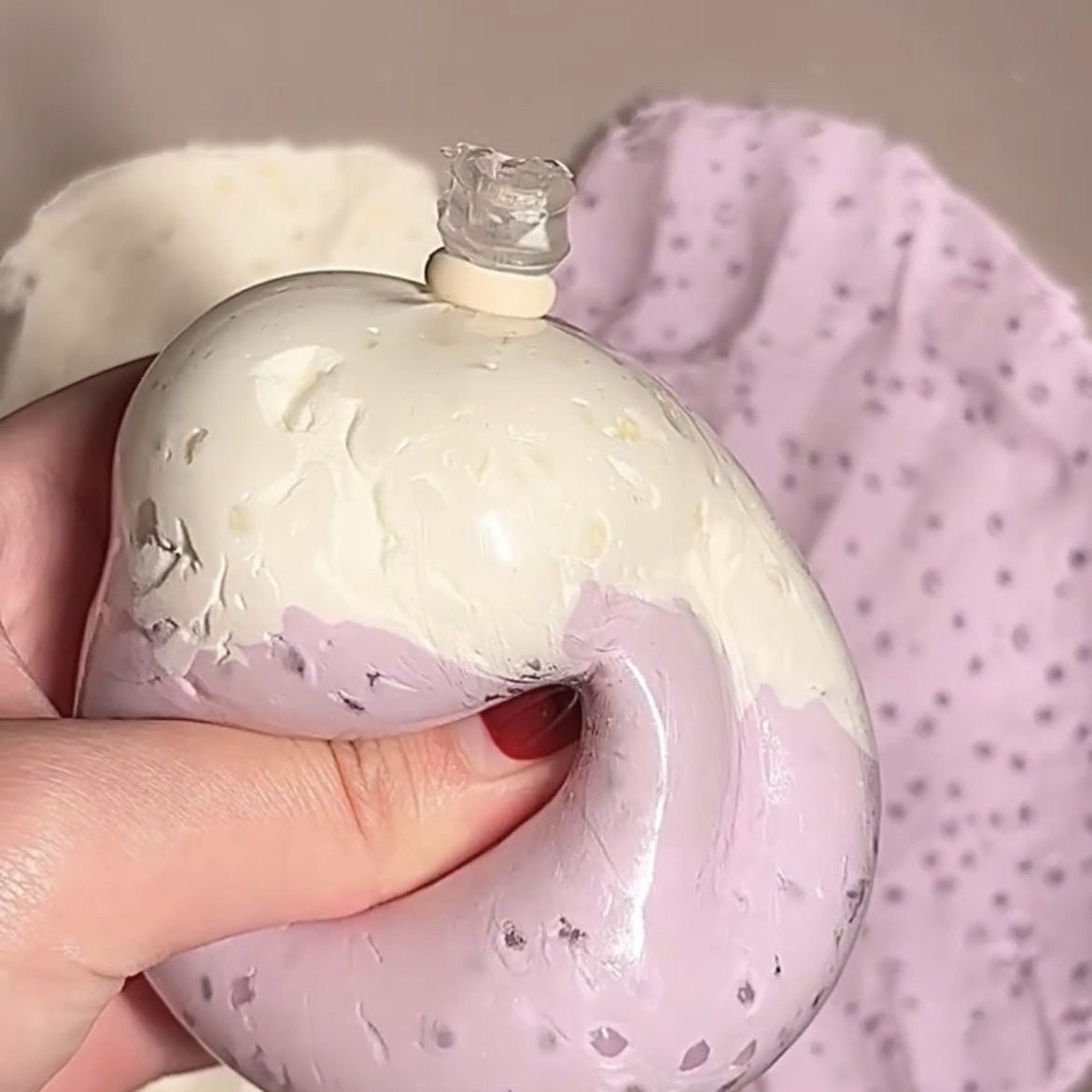Purple & White Handmade Stress Balls