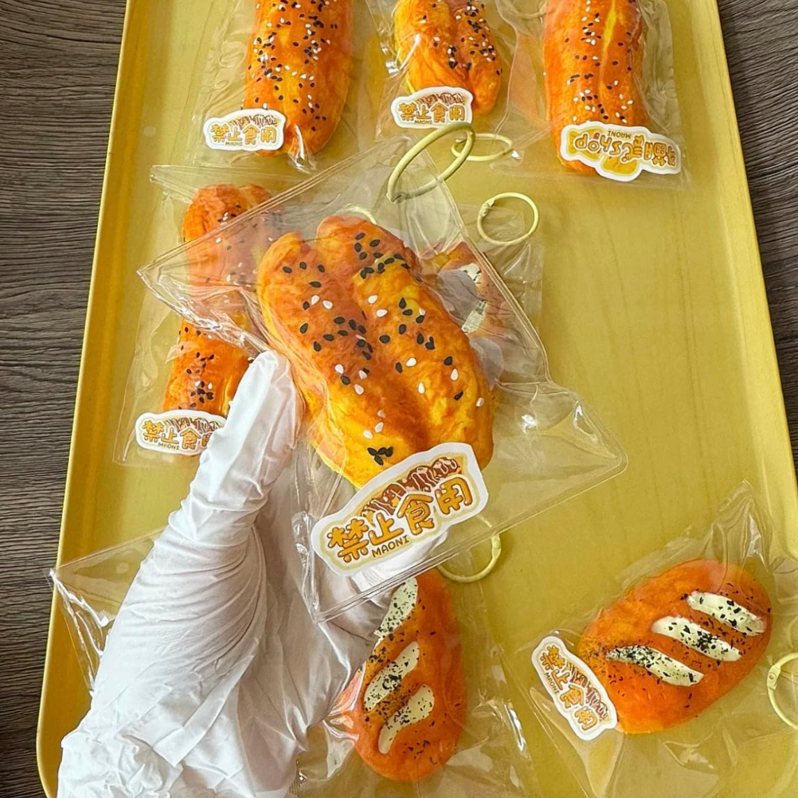 Baguette & Fried Dough Stick Taba Squishy Toy