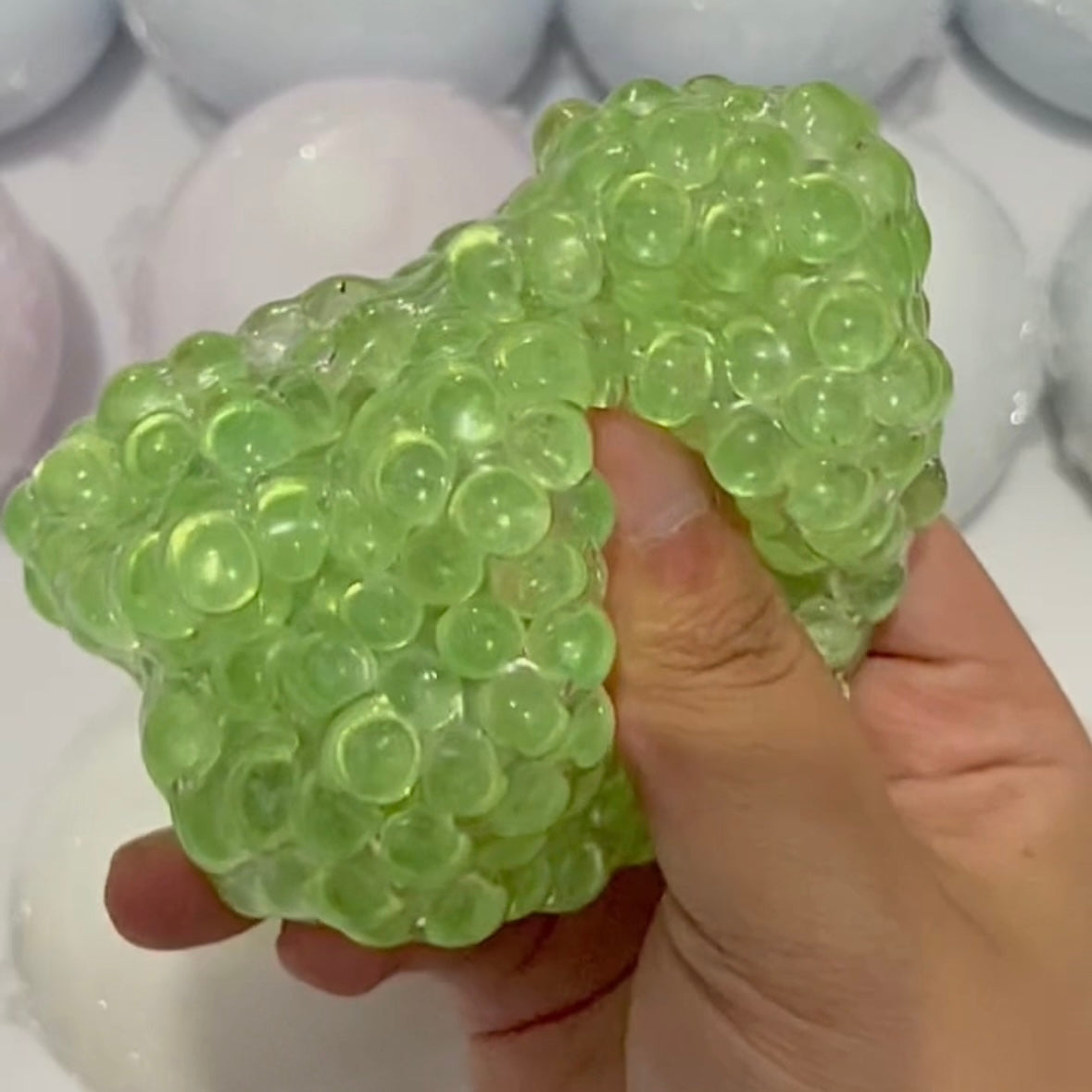 Green Handmade Stress Balls