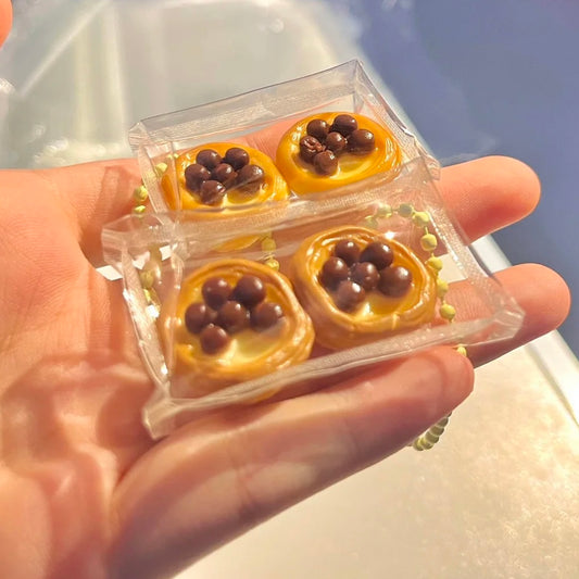 Super Mini Bunnle Egg Tart Taba Squishy Toy - Christmas Series