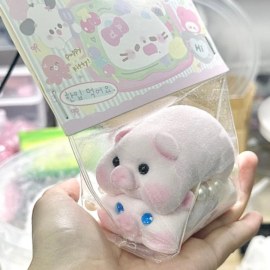 Hamemade Cute Pig Stress Relief Taba Squishy Toy