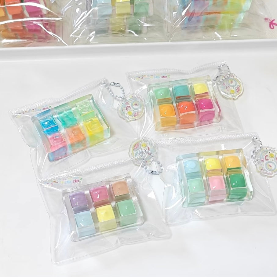 6 Colors Handmade Transparent Palette Taba Squishy Toy