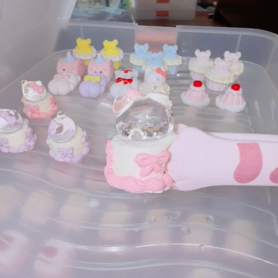 Transparent Mini Kitty Cake Taba Squishy Toy