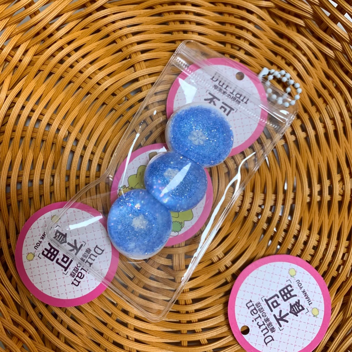 3pcs/6pcs/9pcs Transparent Snowman Snowflake Balls Taba Squishy Toy