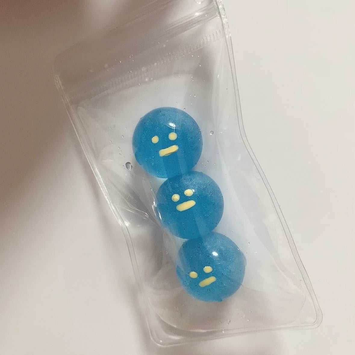 3pcs/6pcs/9pcs Transparent Smiling Face Balls Taba Squishy Toy