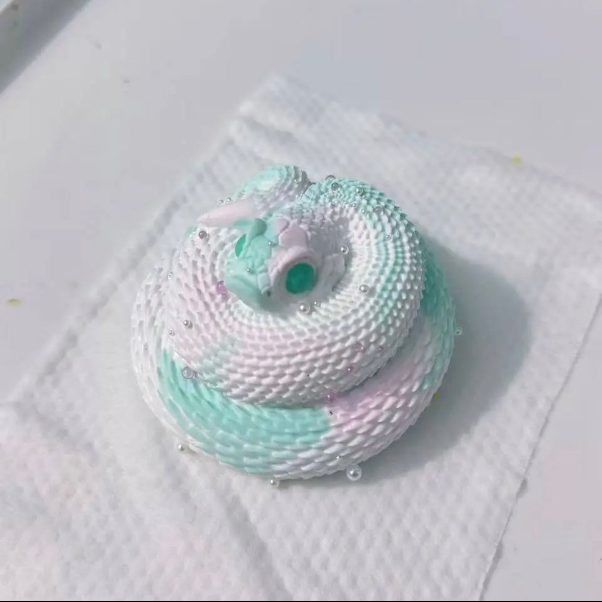 Handmade Circling Snake Taba Squishy Toy