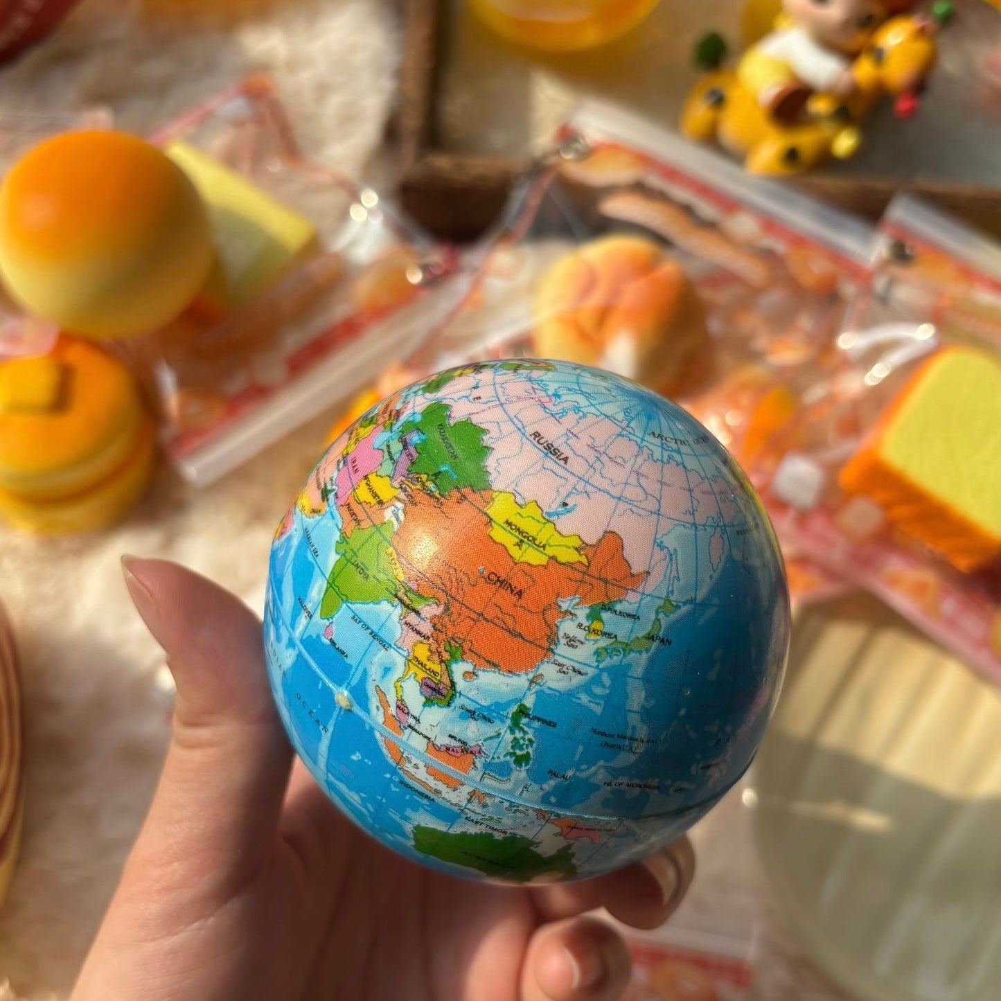 Slow Rising Squishy Earth Globe Ball Stress Relief Decompression Toy