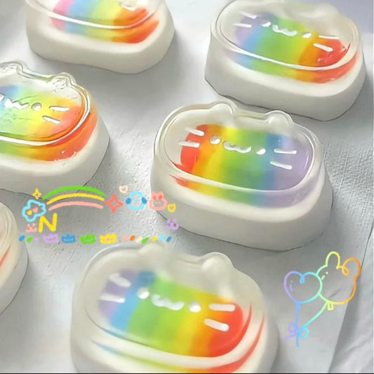 Handmade Transparent Cat Pudding Taba Squishy Toy