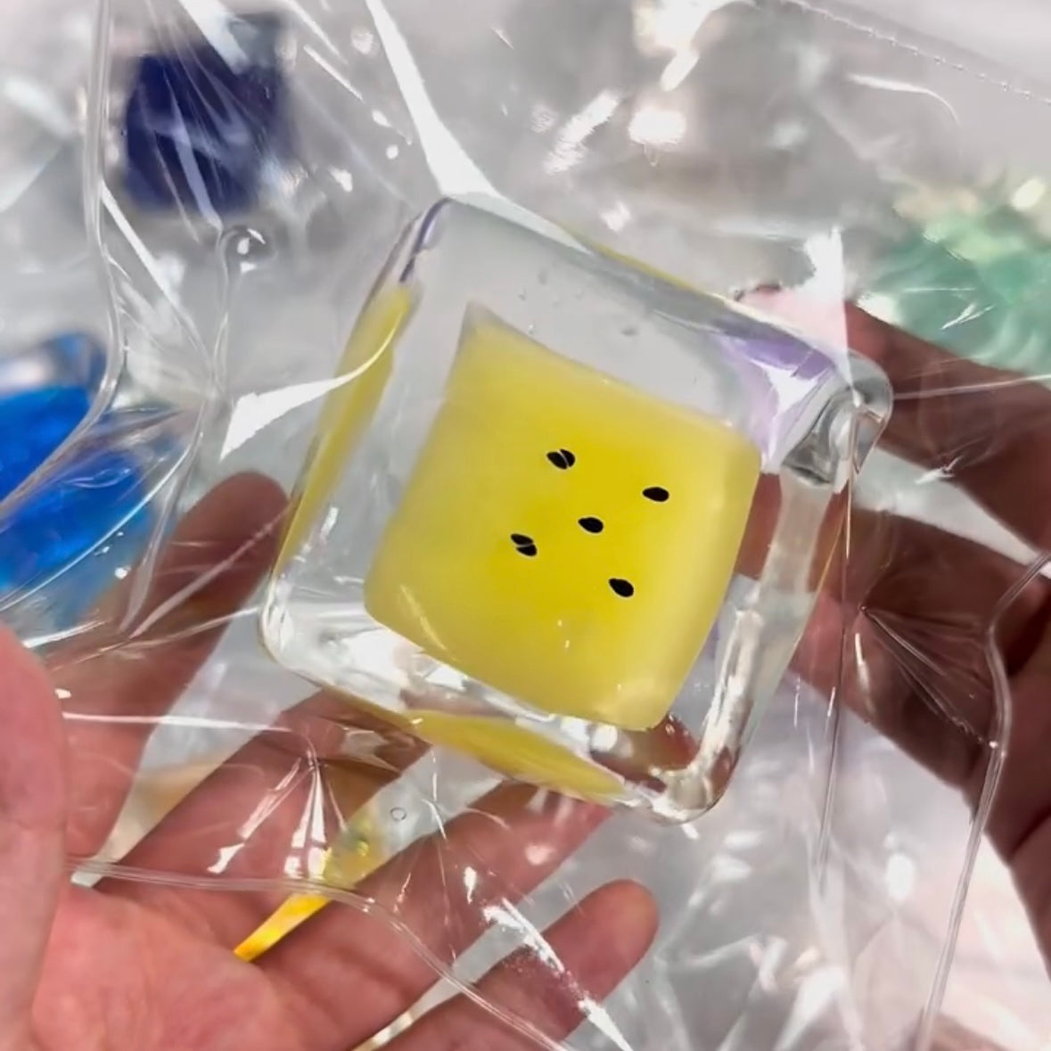 Transparent Watermelon Ice Cube Taba Squishy Toy