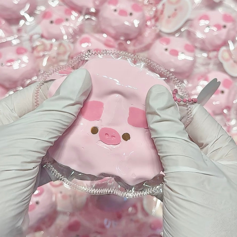 Handmade Pink Pig Taba Squishy Toy