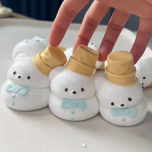 Handmade Snow Bear Squishy Stress Relief Toy - Christmas Series