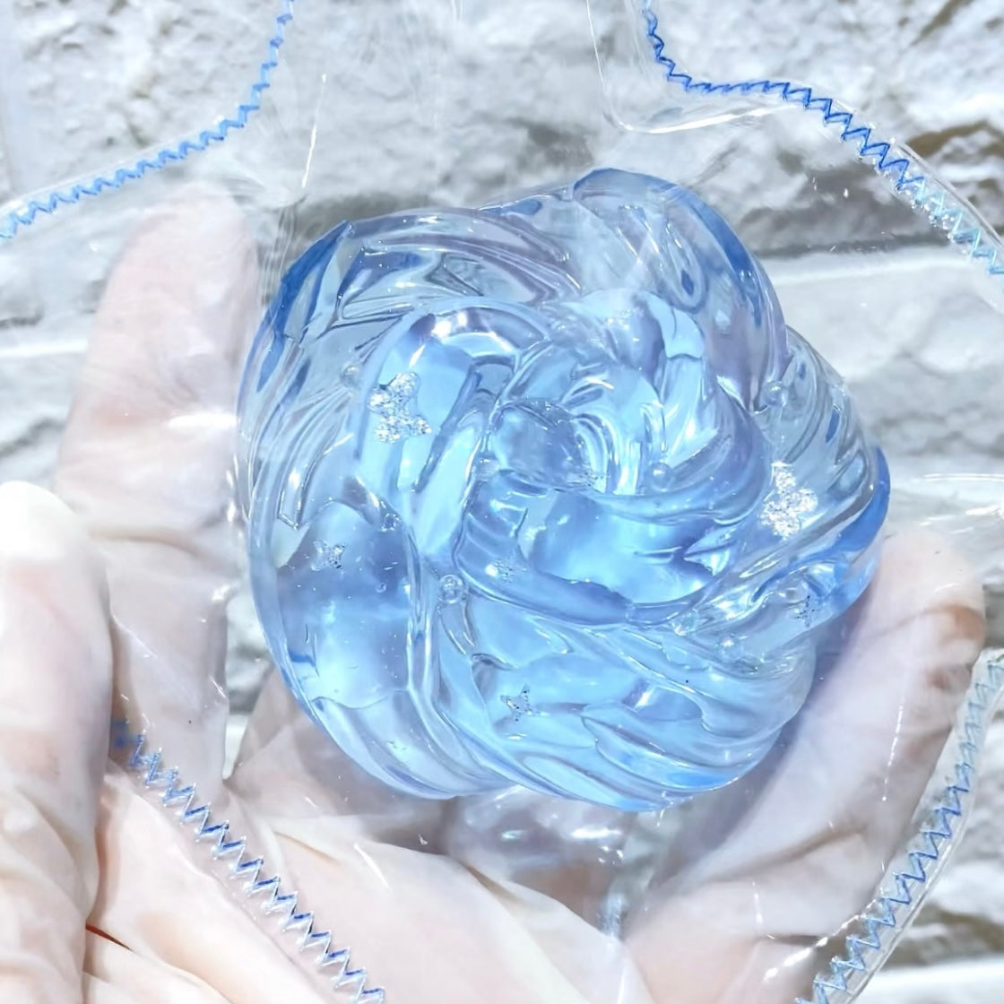 Transparent Crystal Flower Taba Squishy Toy