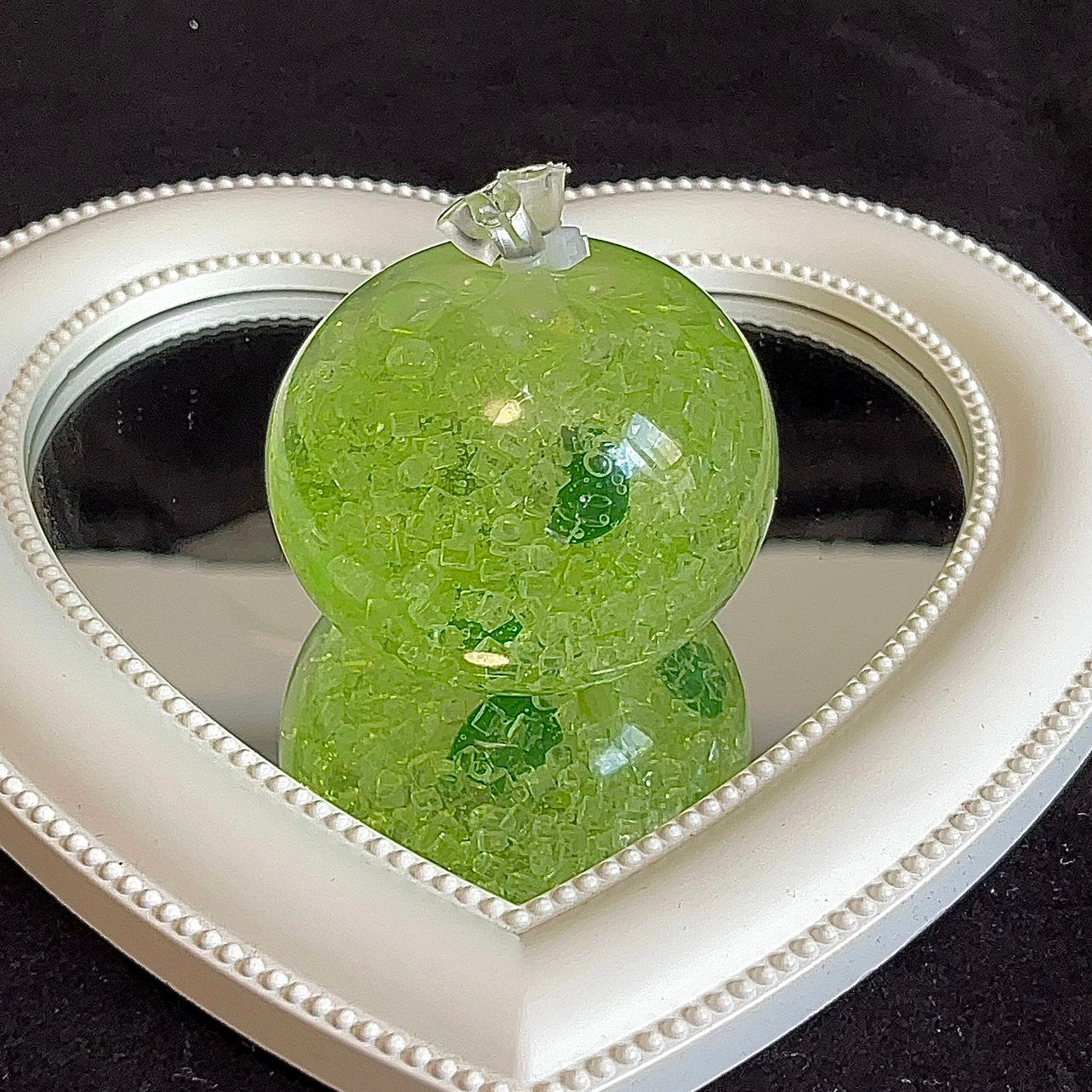 Green Ice Slag Handmade Stress Balls
