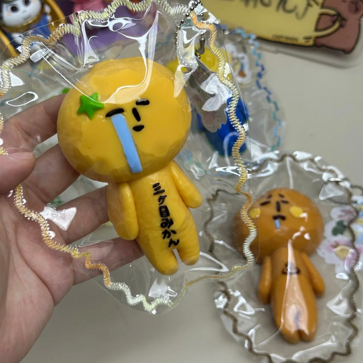 Four-leaf Clover/Wishing Star/Orange/Baozi/Mermaid/Jk Little Sister/Girlfriend/Water Drop/Mount Fuji/Melon Abstract Taba Squishy Toy