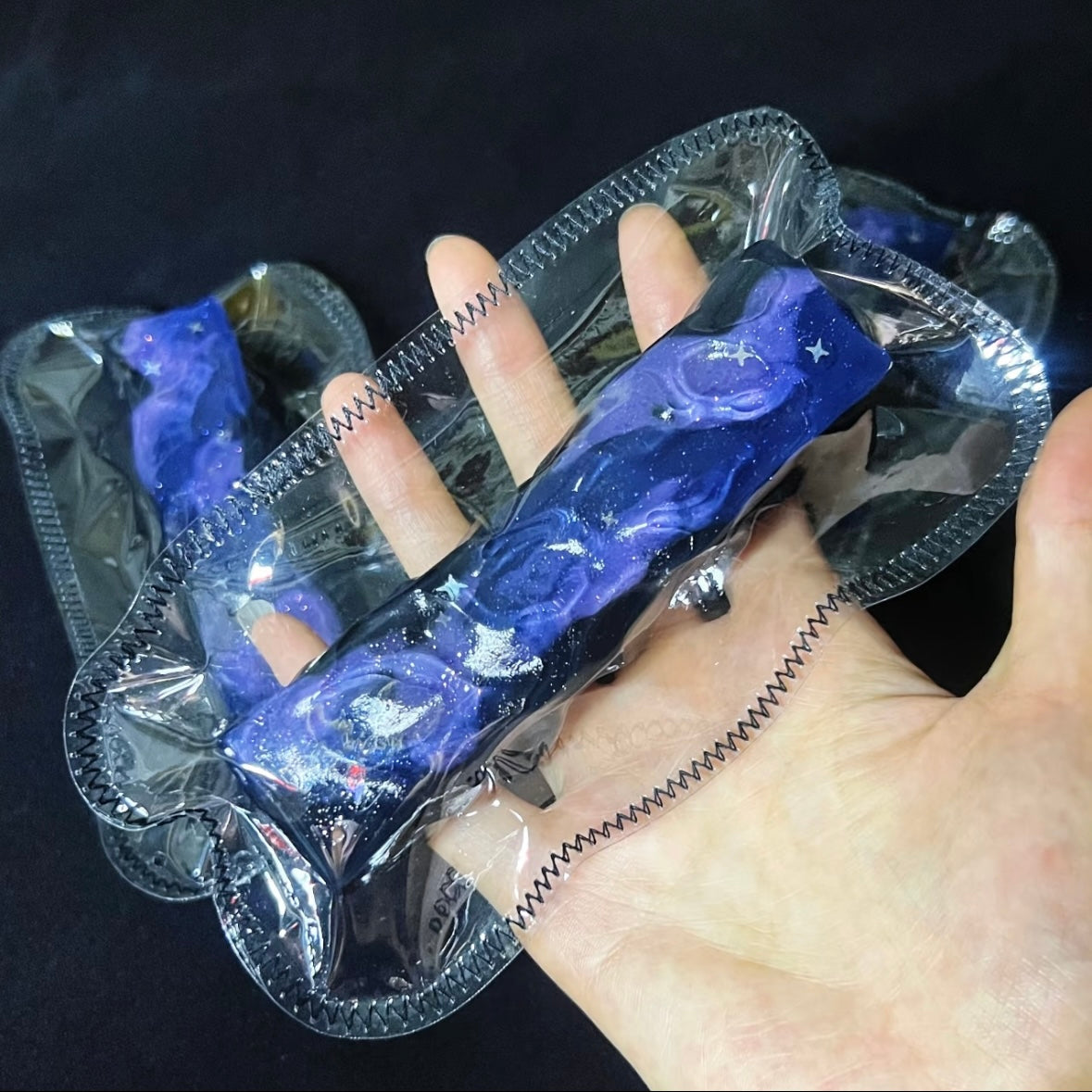 Transparent Handmade Cosmic Strips / Mini Cube Taba Squishy Toy Stress Ball