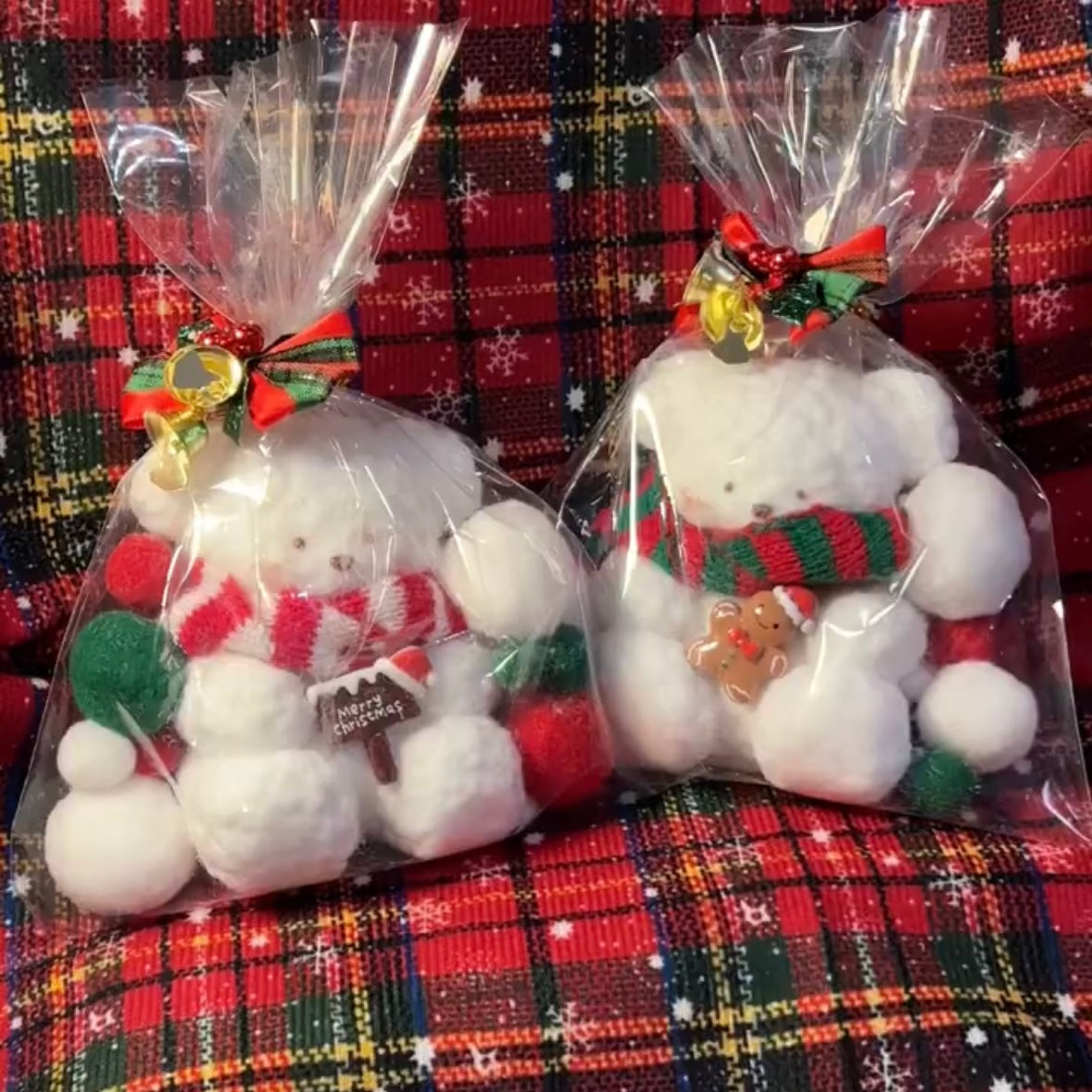 Handmade Teddy Bear Stress Relief Taba Squishy Toy - Christmas Series