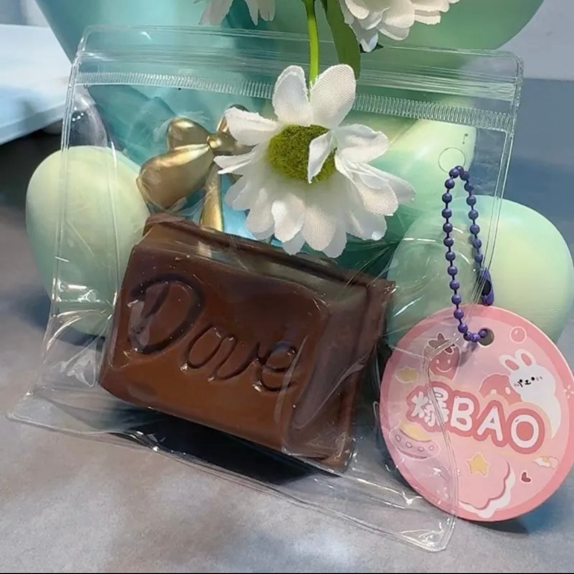 DOVE Chocolate Stress Relief Taba Squishy Toy