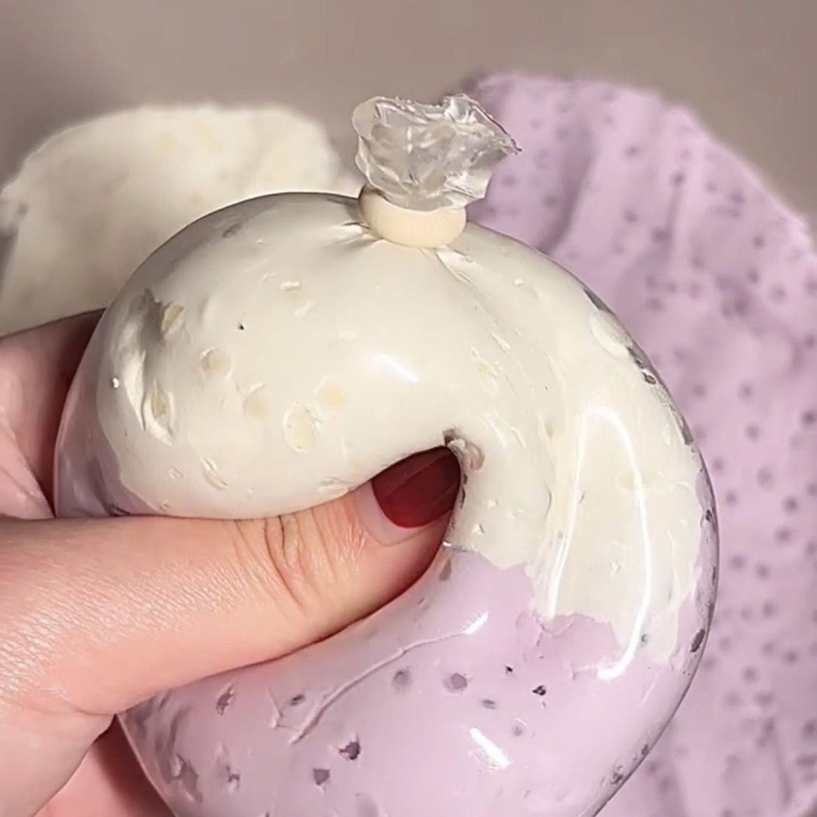 Purple & White Handmade Stress Balls