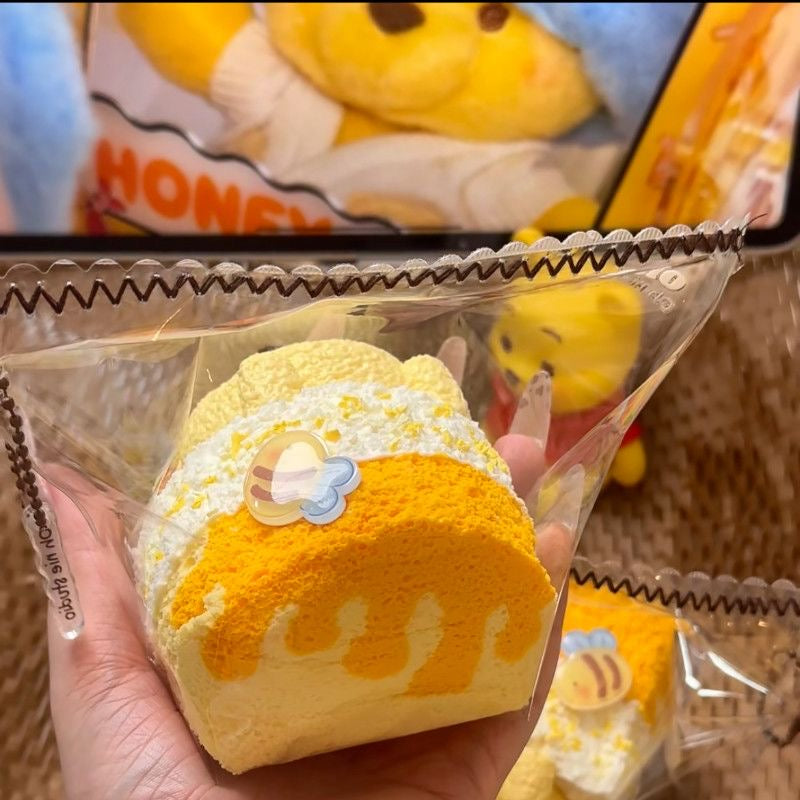 Handmade Teddy Bear Toast Taba Squishy Toy