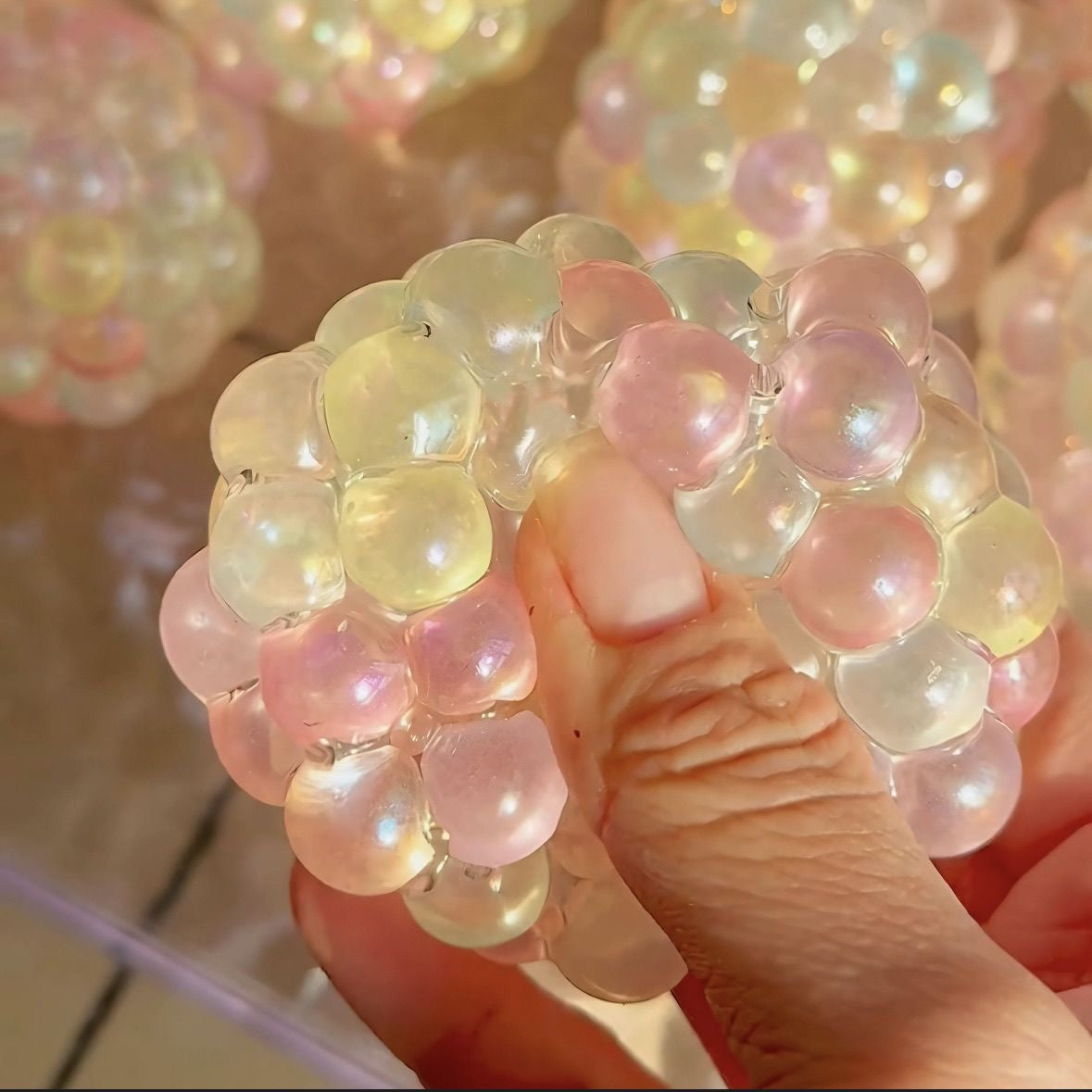 Color Shifting Beads Handmade Stress Balls