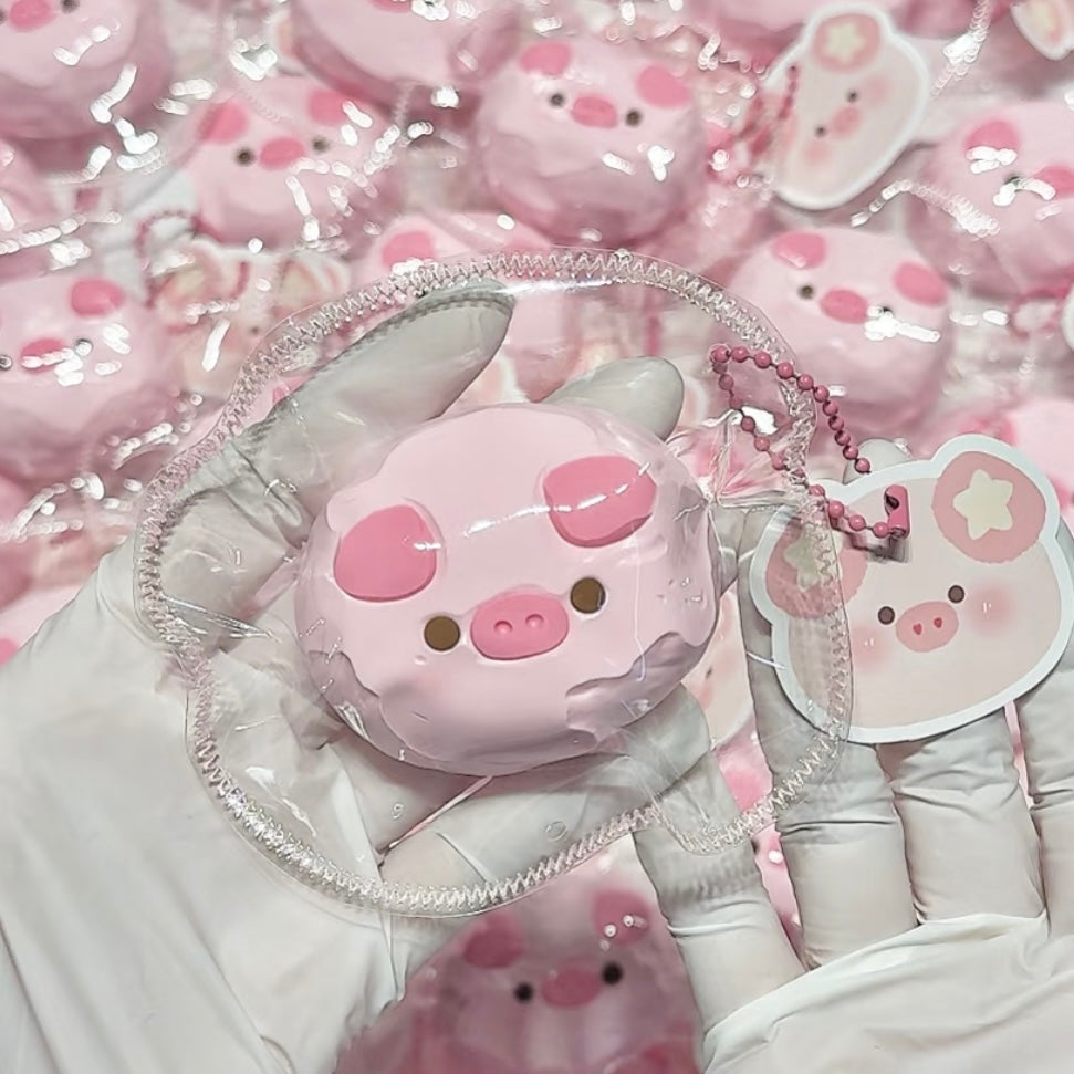 Handmade Pink Pig Taba Squishy Toy