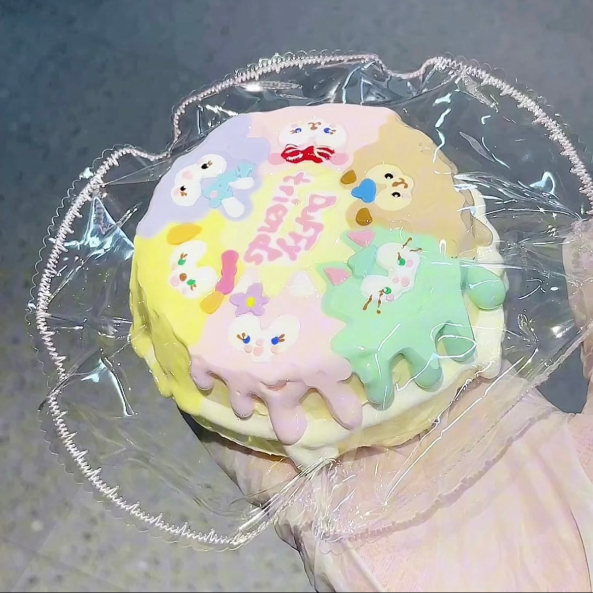 329g Duffy 6 Colors Cake Taba Squishy Toy
