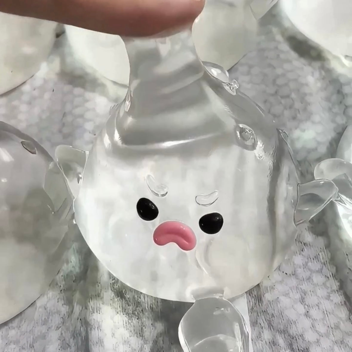 Transparent Puffer Fish Stress Relief Taba Squishy Toy