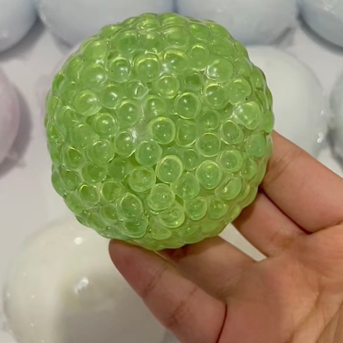 Green Handmade Stress Balls