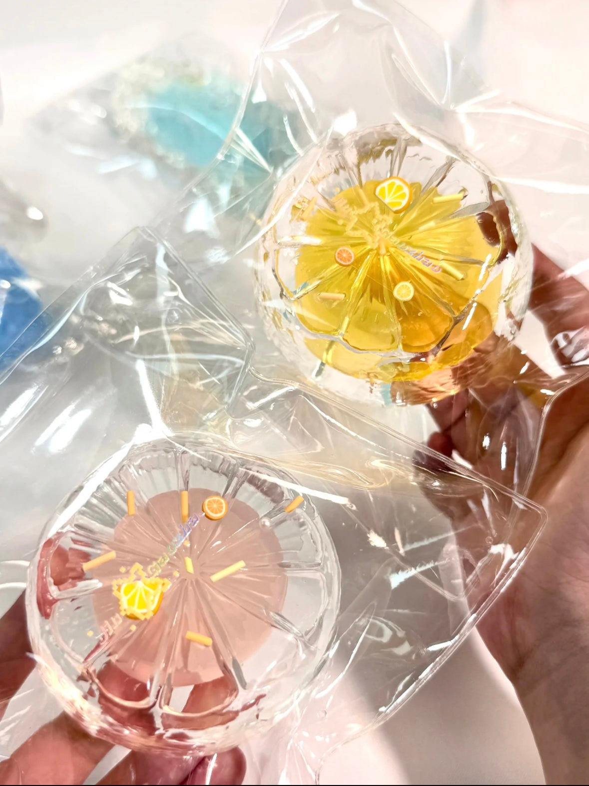 Transparent Handmade Grapefruit Taba Squishy Toy