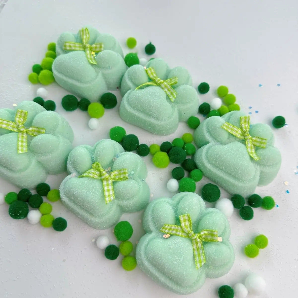 Handmade Green Cat's Paw Taba Squishy Toy - Christmas Series