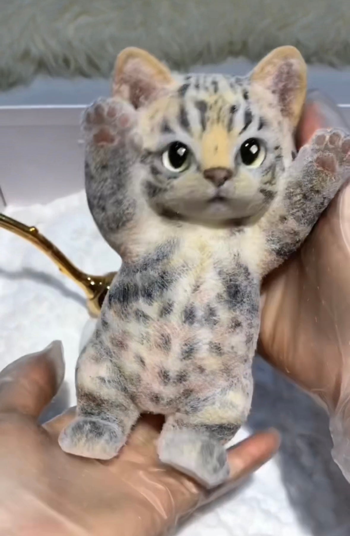 600g/1000g Leopard Print Kitty Cats Taba Squishy Toy with Flocking