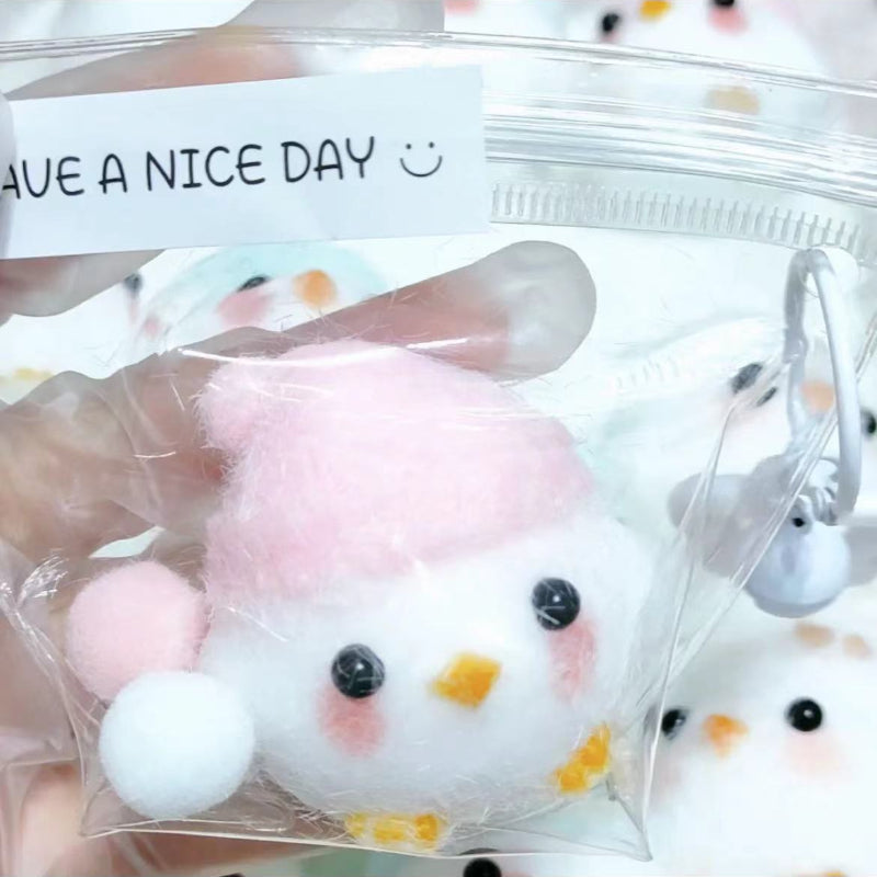 Silicone Squishy Chick with Wearing Hat Taba Squishy Toy