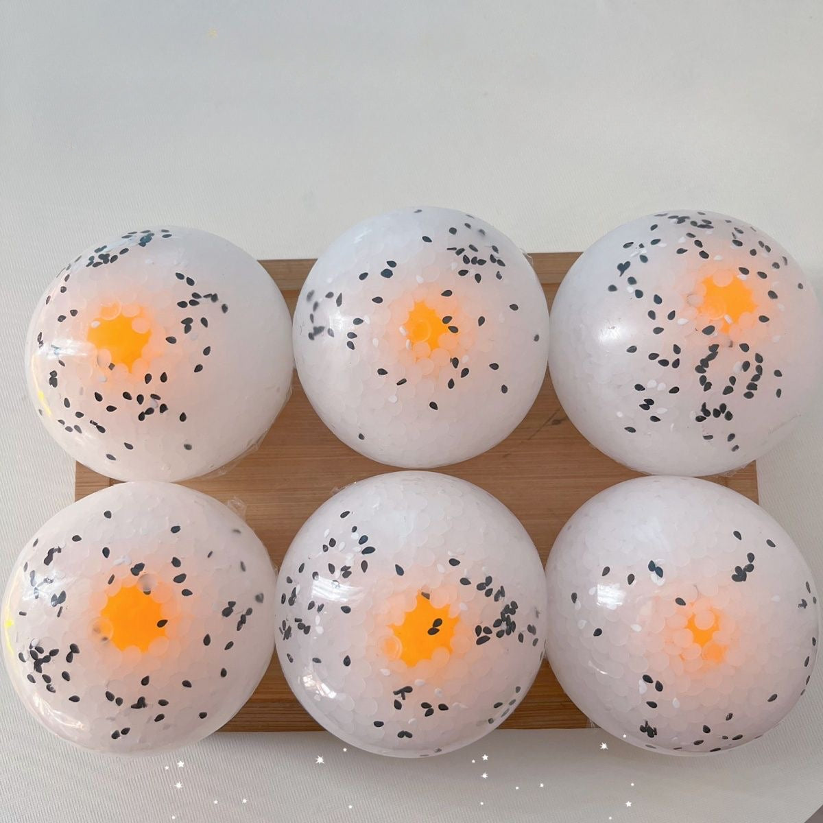 Rice Ball with Egg Yolk Shape Handmade Stress Balls