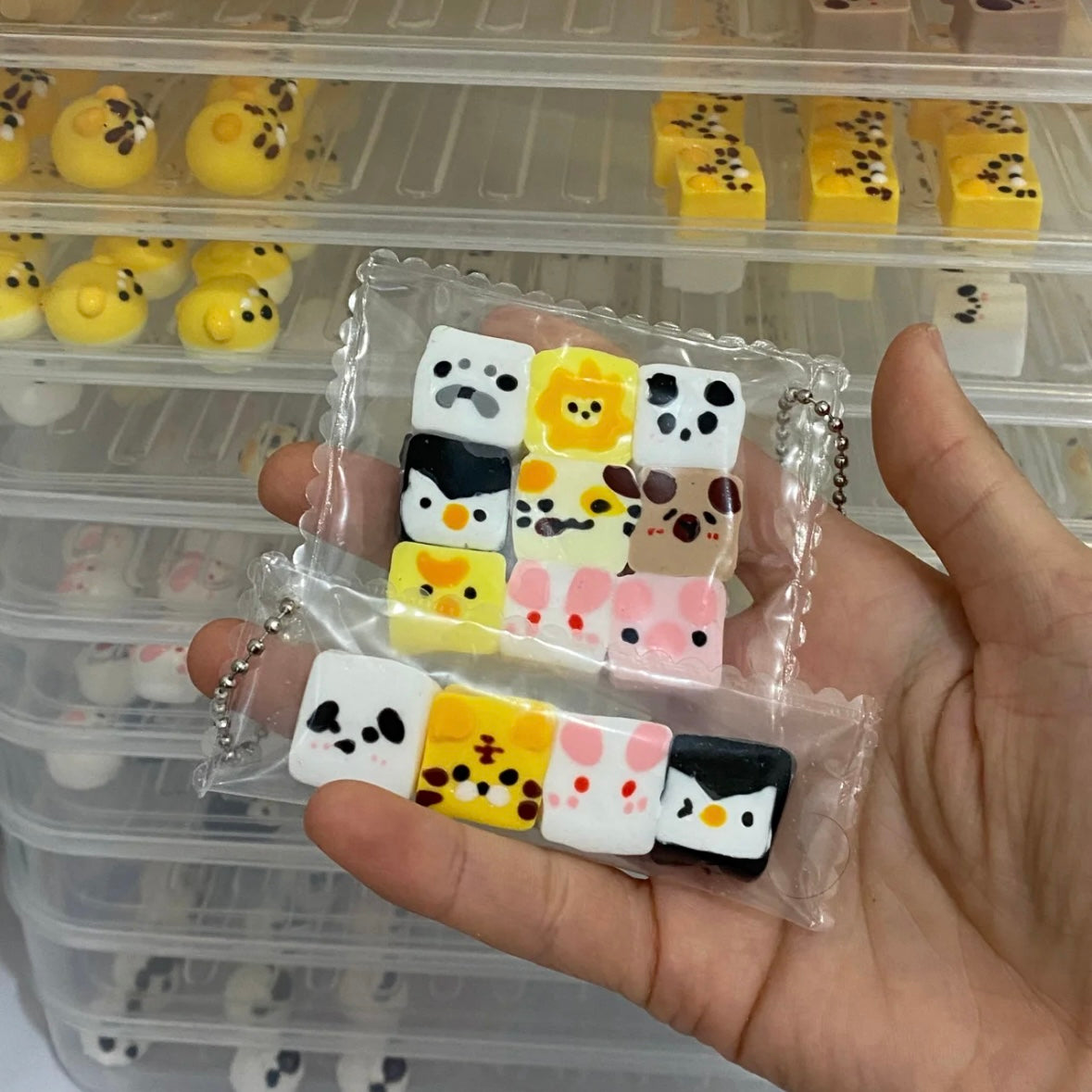 6pcs / 9pcs Mini Animals Taba Squishy Toy