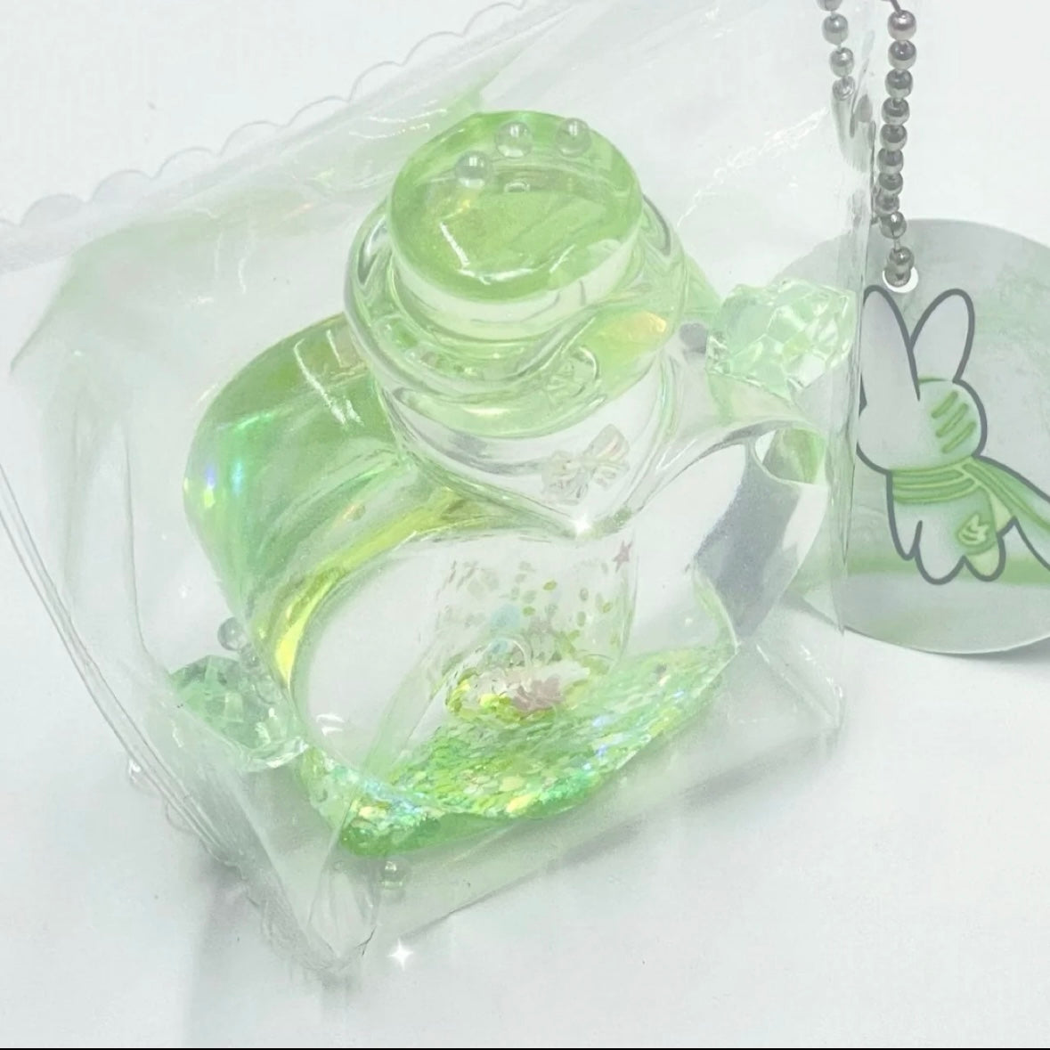 Transparent Heart Shape Wish Bottle Taba Squishy Toy