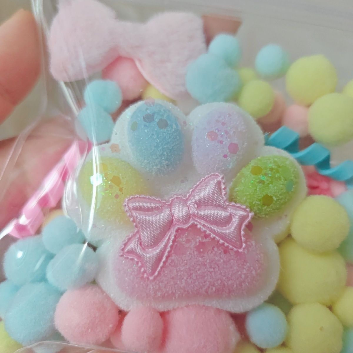 Handmade Silicone Rainbow Cat’s Paw without fur Stress Relief Squishy Toy