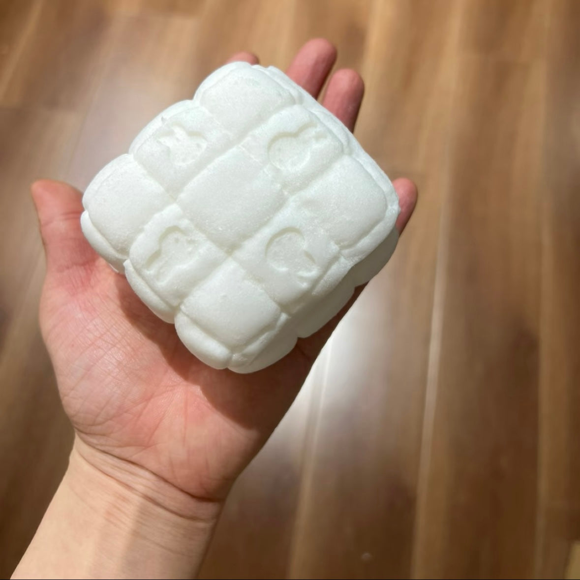 White Rabbit Quilt Taba Squishy Toy