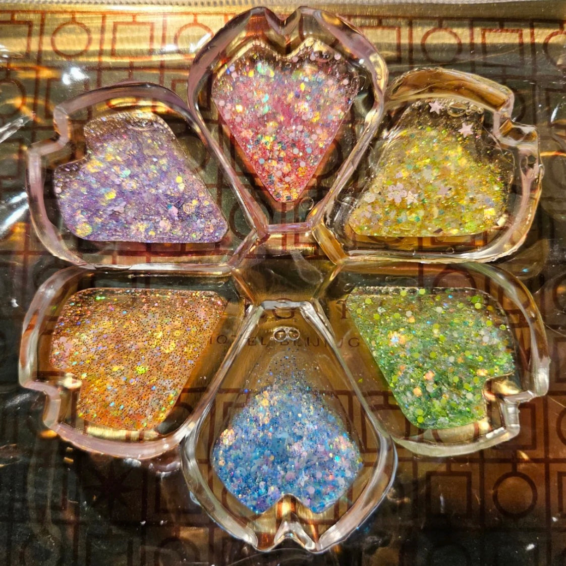 Transparent Seven-color Flower Taba Squishy Toy