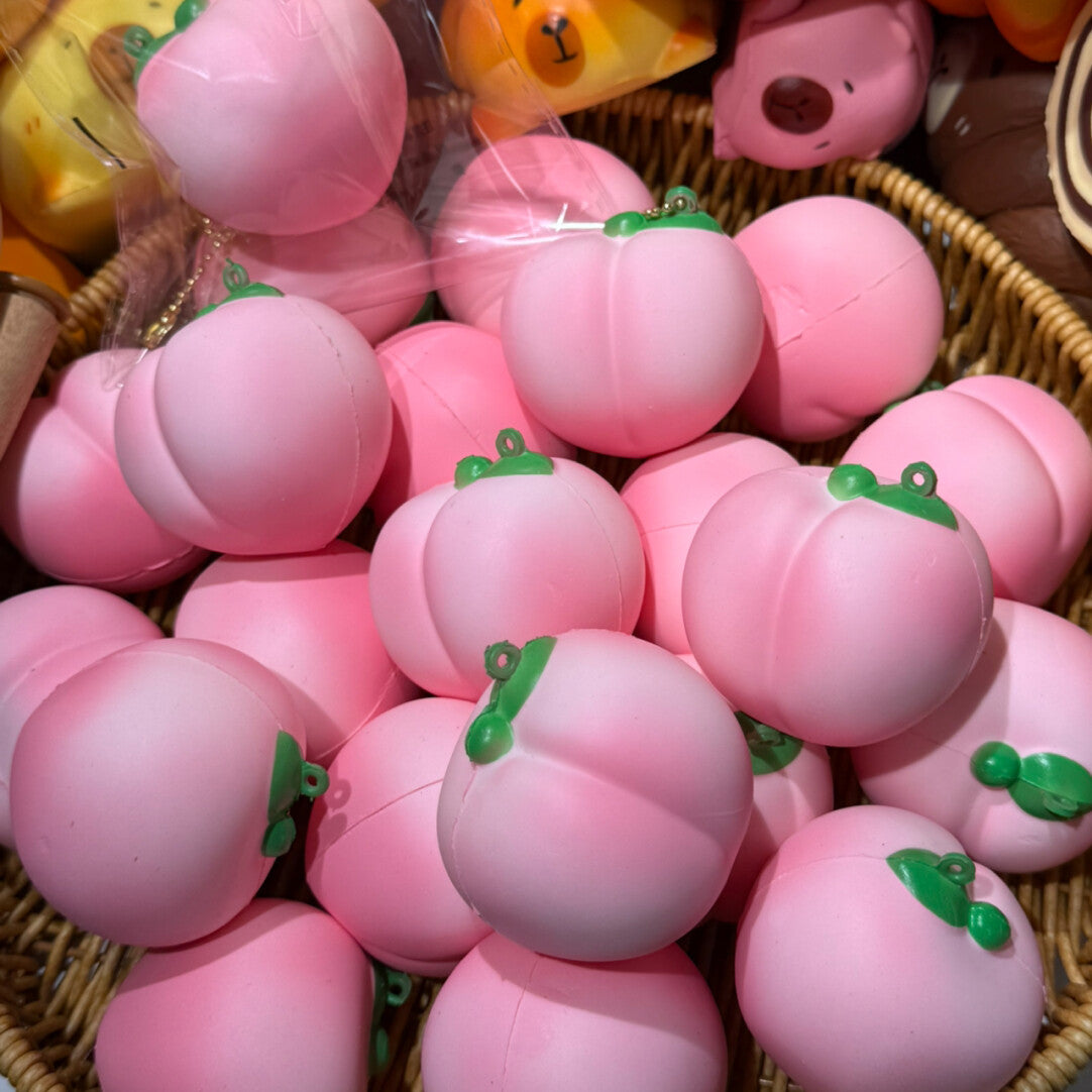 3pcs/6pcs Slow Rising Squishy Peach Stress Relief Decompression Toy