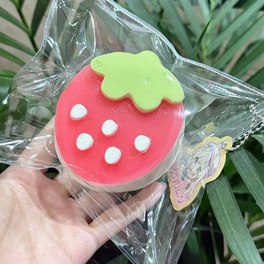 180g Handmade Silicone Strawberry Stress Relief Squishy Toy