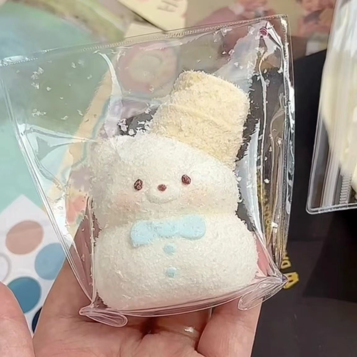 Handmade Snow Bear Squishy Stress Relief Toy - Christmas Series