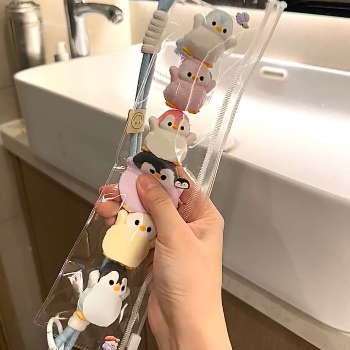 6PCS Handmade Super Mini Penguin Taba Squishy Toy