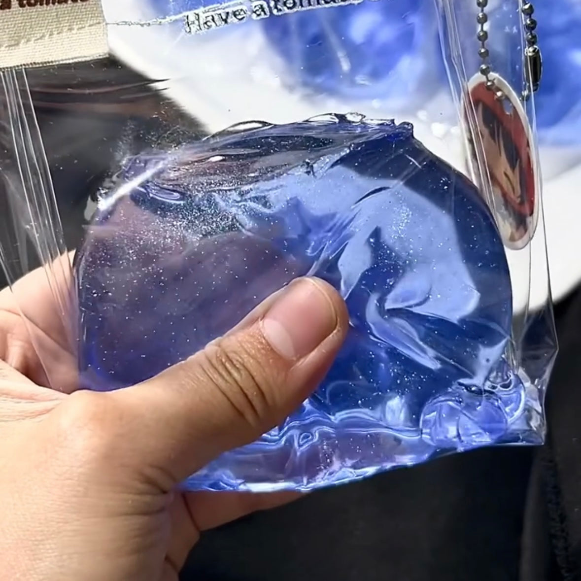 Blue Transparent Blueberry Taba Squishy Toy