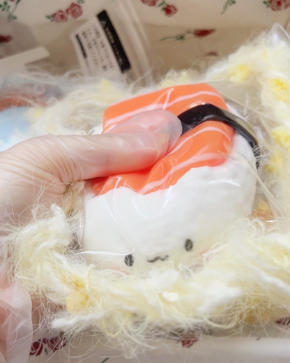 Kitty Salmon Sushi Taba Squishy Toy